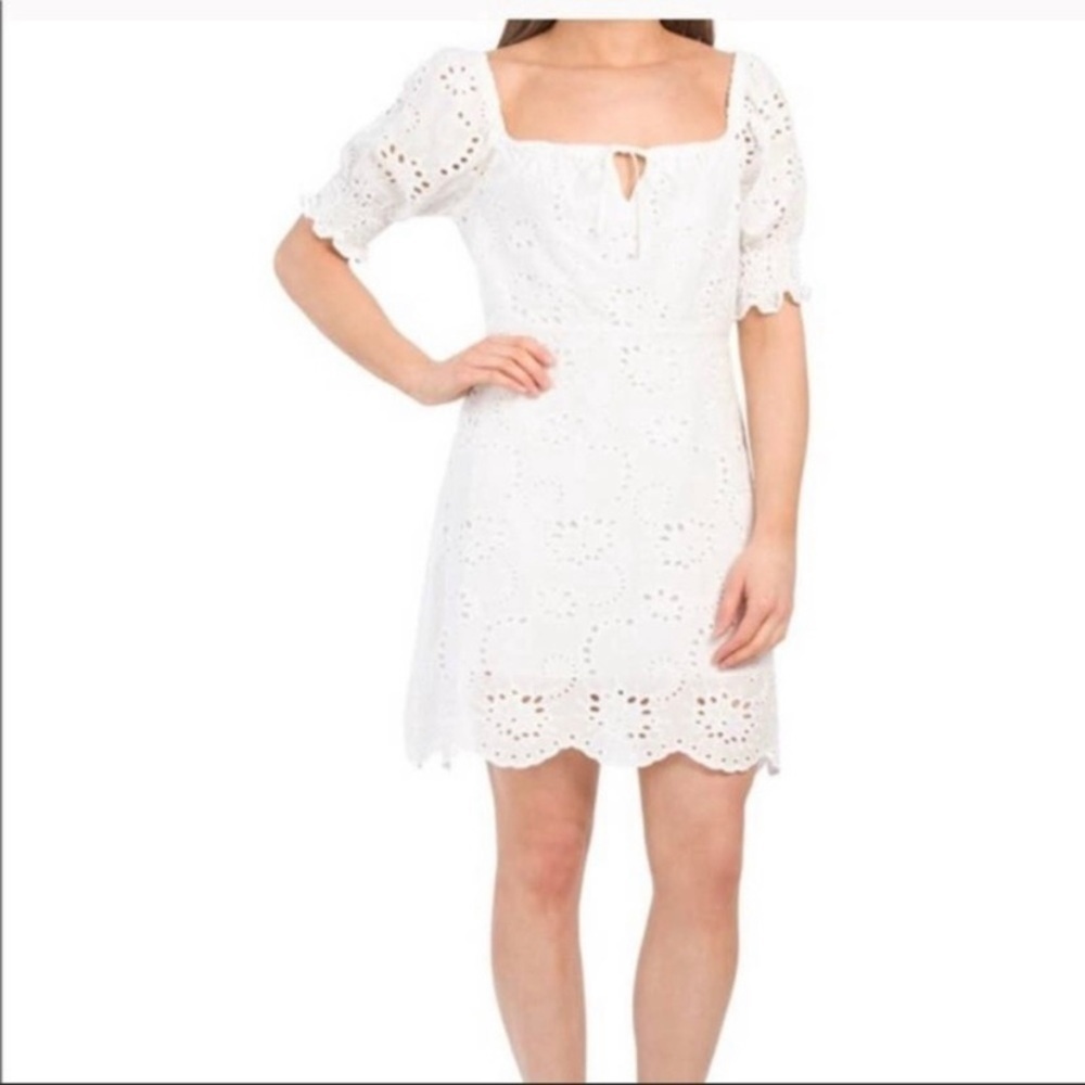 NWT 7 For All Mankind White Eyelet Dress. Size XL